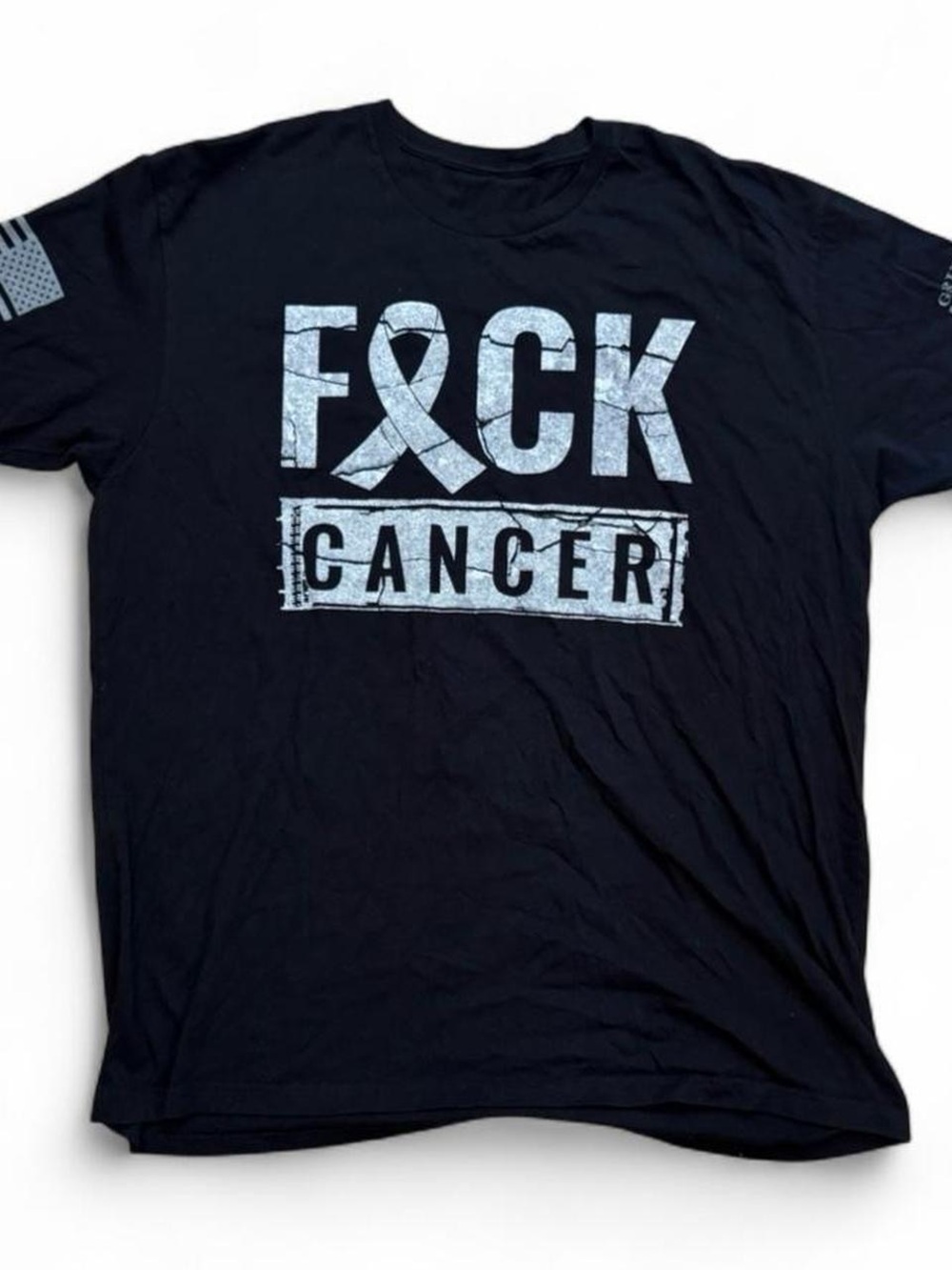 Men's Black 'F*ck Cancer' grunt style T‑Shirt